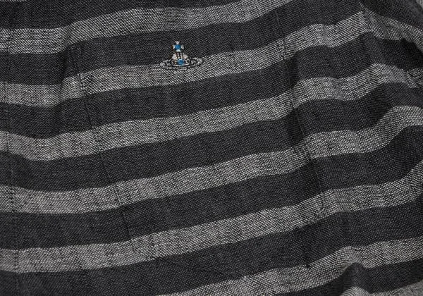 Vivienne Westwood MAN Linen Stripe front Long Shirt K-156951_008