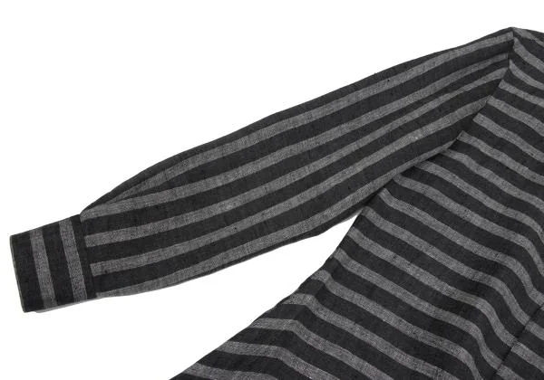 Vivienne Westwood MAN Linen Stripe front Long Shirt K-156951_010