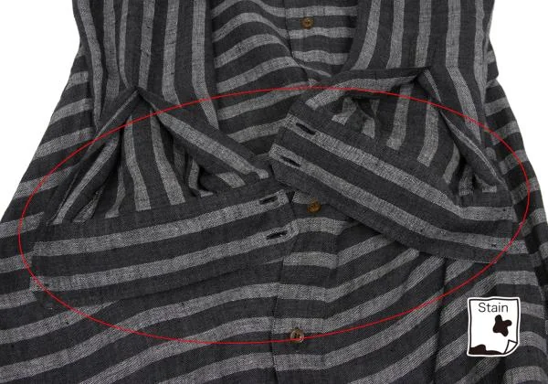 Vivienne Westwood MAN Linen Stripe front Long Shirt K-156951_012