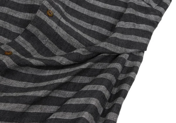 Vivienne Westwood MAN Linen Stripe front Long Shirt K-156951_014