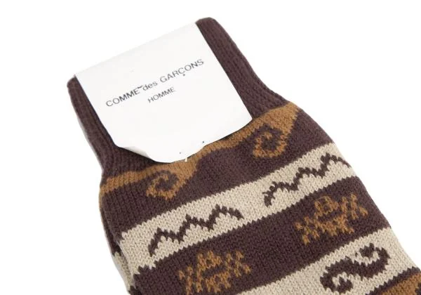 COMME des GARCONS HOMME Native pattern Woven Socks K-156976_002