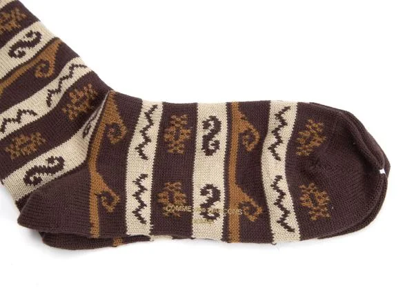 COMME des GARCONS HOMME Native pattern Woven Socks K-156976_003