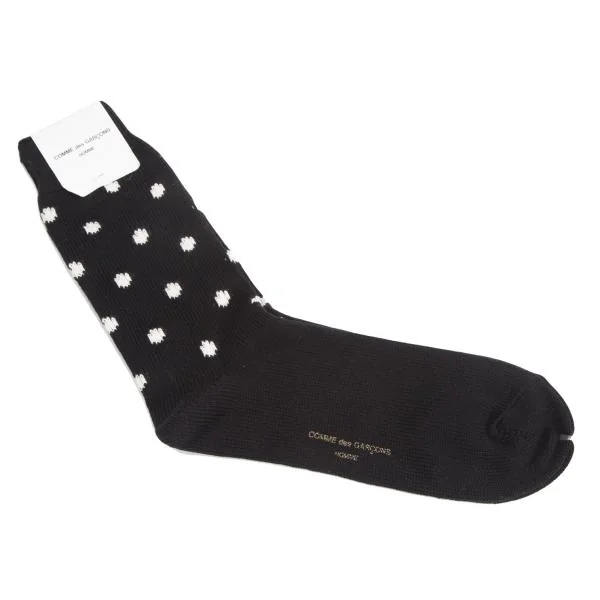 COMME des GARCONS HOMME Dot Woven Socks Black  K-156977_001