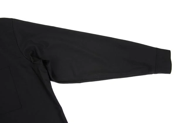 ヨウジヤマモト プールオムYohji Yamamoto POUR HOMME ウールジップアップシャツ 黒M K-156983_007
