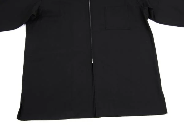 ヨウジヤマモト プールオムYohji Yamamoto POUR HOMME ウールジップアップシャツ 黒M K-156983_009