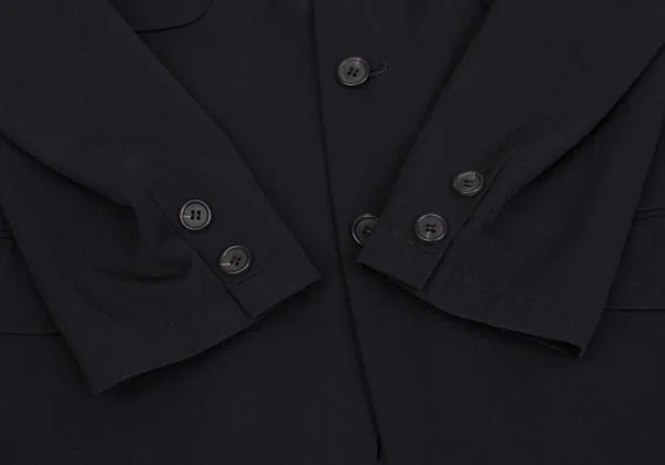 Yohji Yamamoto POUR HOMME Wool Rib Knit Switching Collarless Jacket K-156986_006