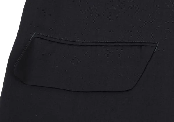 Yohji Yamamoto POUR HOMME Wool Rib Knit Switching Collarless Jacket K-156986_011
