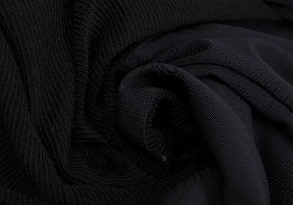 Yohji Yamamoto POUR HOMME Wool Rib Knit Switching Collarless Jacket K-156986_015