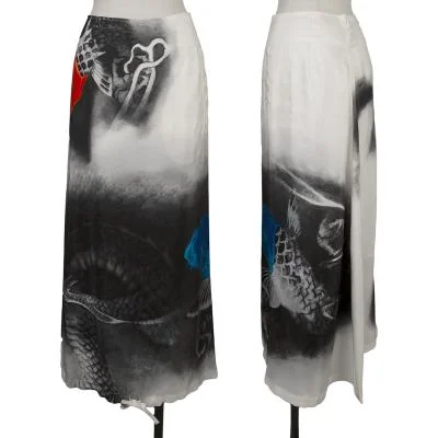 Yohji Yamamoto FEMME Japanese Carp Printed Silk Skirt