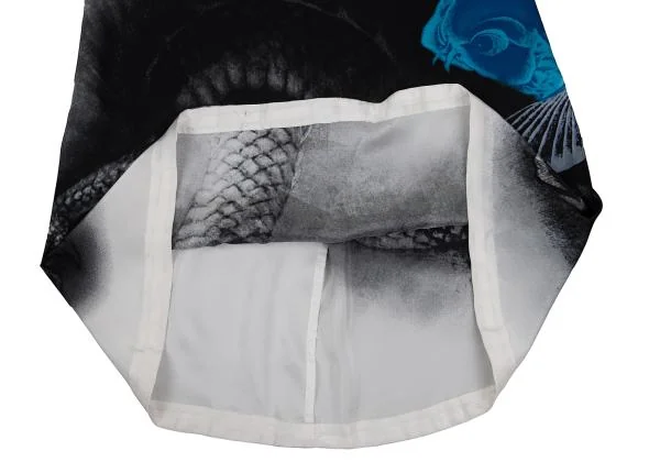 Yohji Yamamoto FEMME Japanese Carp Printed Silk Skirt K-157044_011