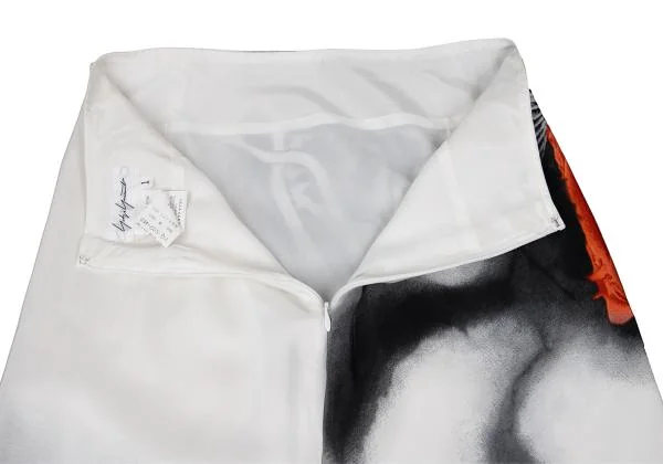 Yohji Yamamoto FEMME Japanese Carp Printed Silk Skirt K-157044_014