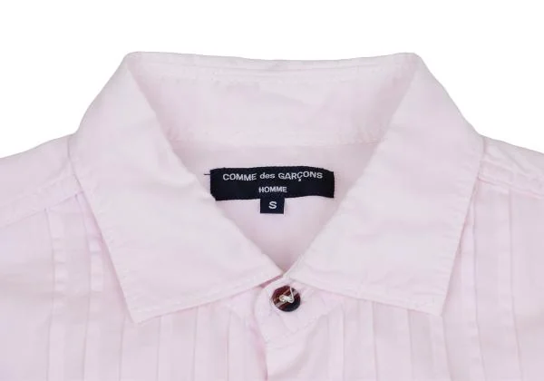 COMME des GARCONS HOMME Checked Pin Tuck Short Sleeve Shirt K-157075_003