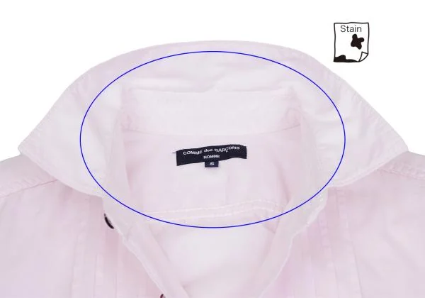 COMME des GARCONS HOMME Checked Pin Tuck Short Sleeve Shirt K-157075_005