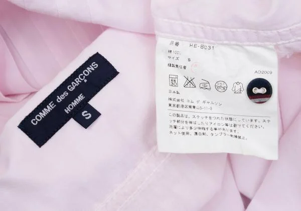 COMME des GARCONS HOMME Checked Pin Tuck Short Sleeve Shirt K-157075_015