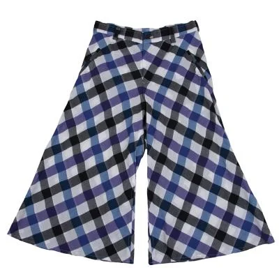 Y's Checker Wide Cropped Pants