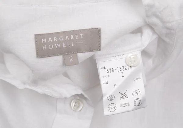 MARGARET HOWELL Henry Neck Linen Blouse K-157247_017