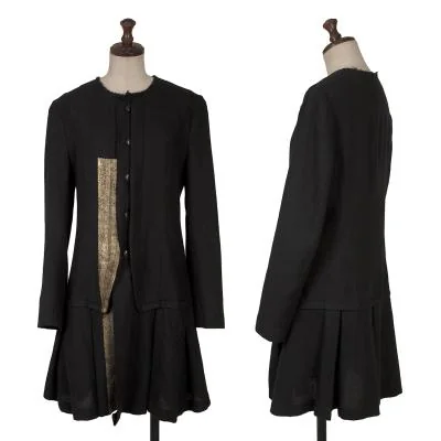 Y's Foil Printed Wool Long Jacket