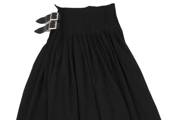 Y's Red Label Wool Gaba Belted Pleats Skirt K-157279_003