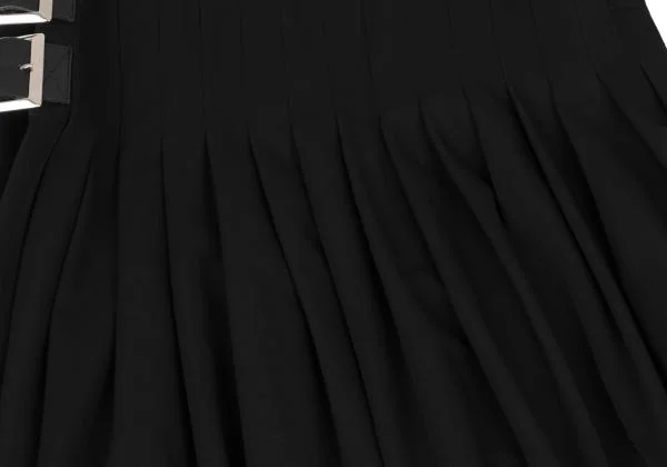 Y's Red Label Wool Gaba Belted Pleats Skirt K-157279_006