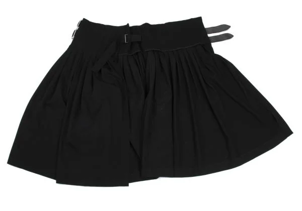 Y's Red Label Wool Gaba Belted Pleats Skirt K-157279_008