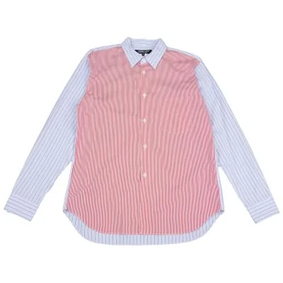 COMME des GARCONS HOMME DEUX Front Switching Stripe Shirt