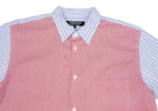 COMME des GARCONS HOMME DEUX Front Switching Stripe Shirt K-157345_002