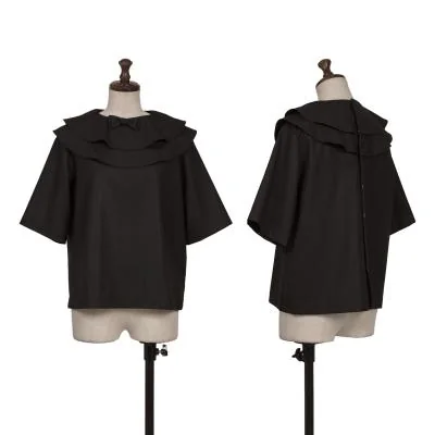 tricot COMME des GARCONS tricot Special Back Button Frill Ribbon Top