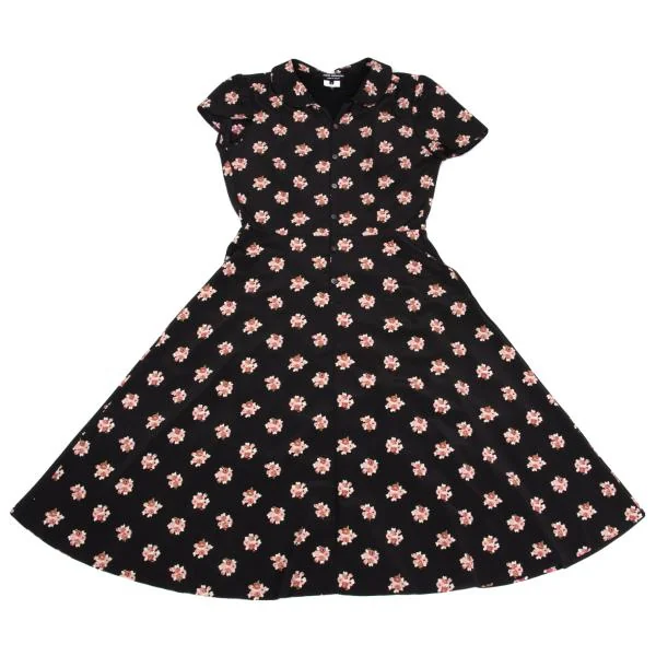 JUNYA WATANABE COMME des GARCONS Floral Layered Short Sleeve Dress K-157399_002