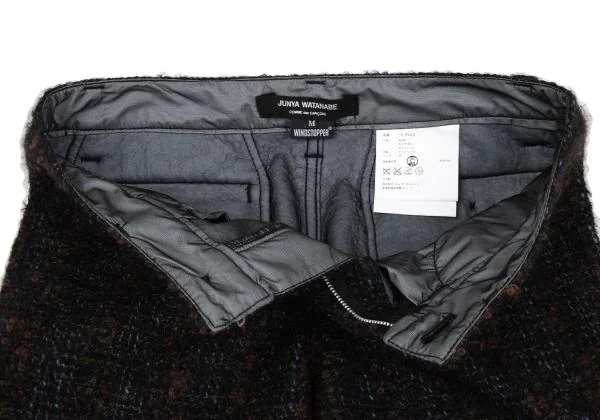 ジュンヤワタナベ コムデギャルソンJUNYA WATANABE COMME des GARCONS モヘヤ混ウインドストッパーループツイードパンツ 紺茶M K-157416_005