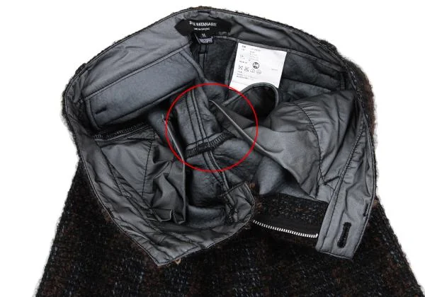 ジュンヤワタナベ コムデギャルソンJUNYA WATANABE COMME des GARCONS モヘヤ混ウインドストッパーループツイードパンツ 紺茶M K-157416_006