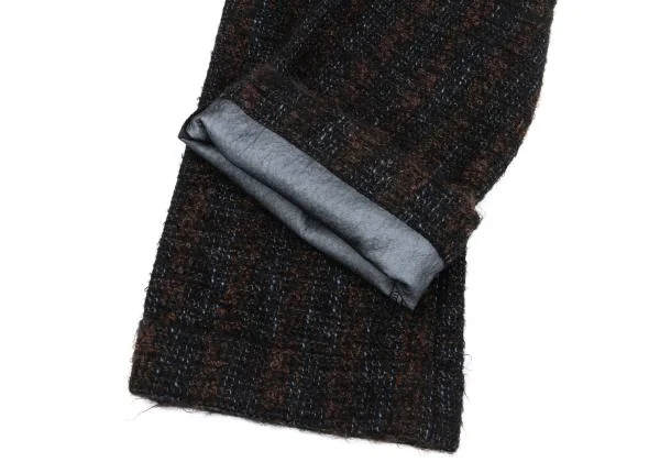 ジュンヤワタナベ コムデギャルソンJUNYA WATANABE COMME des GARCONS モヘヤ混ウインドストッパーループツイードパンツ 紺茶M K-157416_009