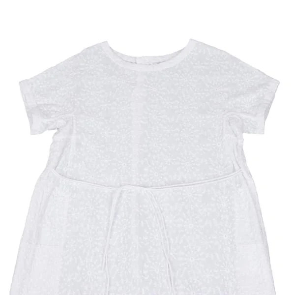ISSEY MIYAKE HaaT Cotton Embroidery Short Sleeve Dress K-157428_003