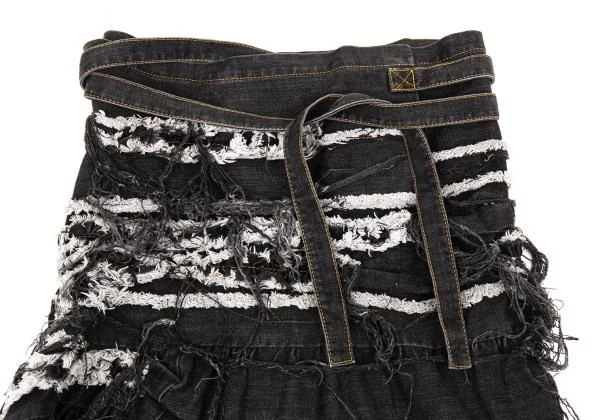 tao COMME des GARCONS Frayed Design Denim Skirt K-157465_003