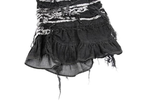 tao COMME des GARCONS Frayed Design Denim Skirt K-157465_008