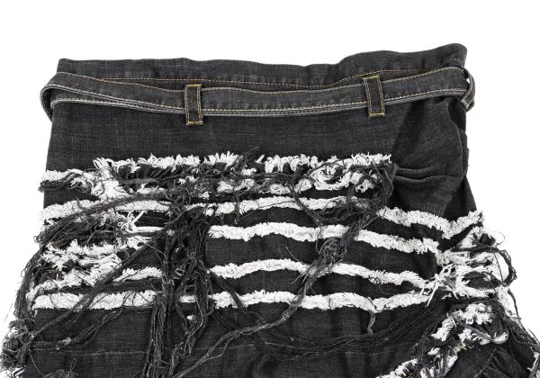 tao COMME des GARCONS Frayed Design Denim Skirt K-157465_012