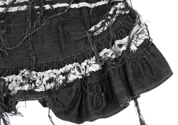 tao COMME des GARCONS Frayed Design Denim Skirt K-157465_014