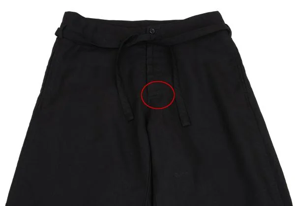 コムコム コムデギャルソンCOMME des GARCONS ウールベルテッドワイドパンツ 黒S K-157468_002
