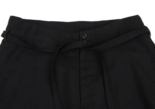 コムコム コムデギャルソンCOMME des GARCONS ウールベルテッドワイドパンツ 黒S K-157468_004