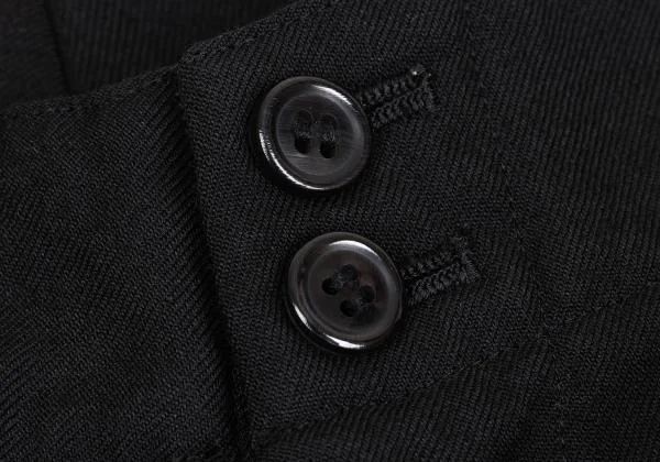 コムコム コムデギャルソンCOMME des GARCONS ウールベルテッドワイドパンツ 黒S K-157468_005