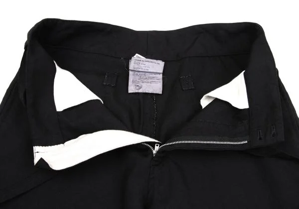 コムコム コムデギャルソンCOMME des GARCONS ウールベルテッドワイドパンツ 黒S K-157468_008