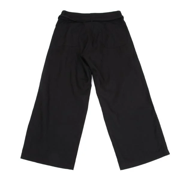コムコム コムデギャルソンCOMME des GARCONS ウールベルテッドワイドパンツ 黒S K-157468_015
