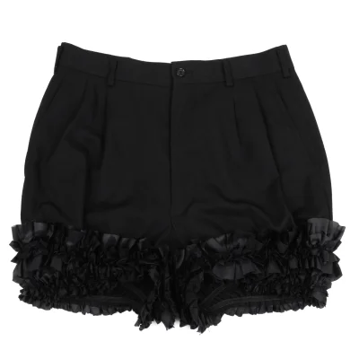 COMME des GARCONS Wool Gaba Frill Shorts