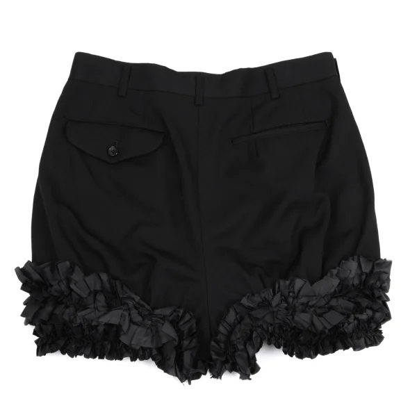 COMME des GARCONS Wool Gaba Frill Shorts K-157474_013