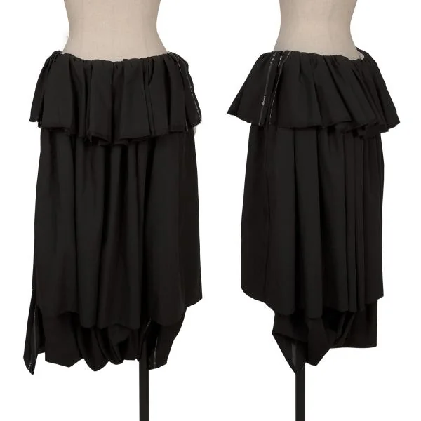 COMME des GARCONS Layered Gather Drooped Crotch Pants Black S K-157480_001