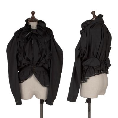 COMME des GARCONS Wool Striped Gather Design Jacket