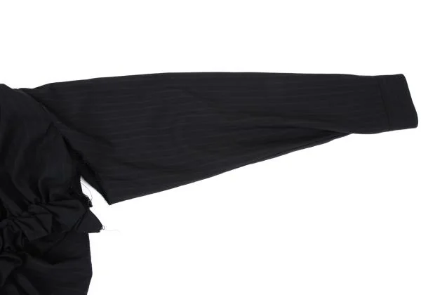 COMME des GARCONS Wool Striped Gather Design Jacket K-157481_008