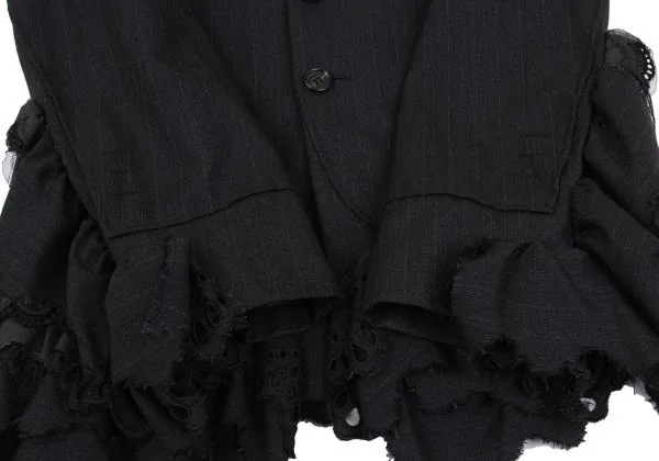 COMME des GARCONS Frill Decoration Stripe Jacket K-157482_010