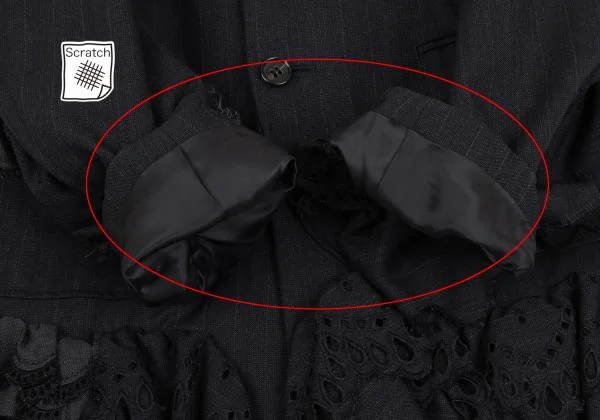 COMME des GARCONS Frill Decoration Stripe Jacket K-157482_011
