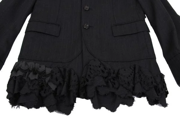 COMME des GARCONS Frill Decoration Stripe Jacket K-157482_012