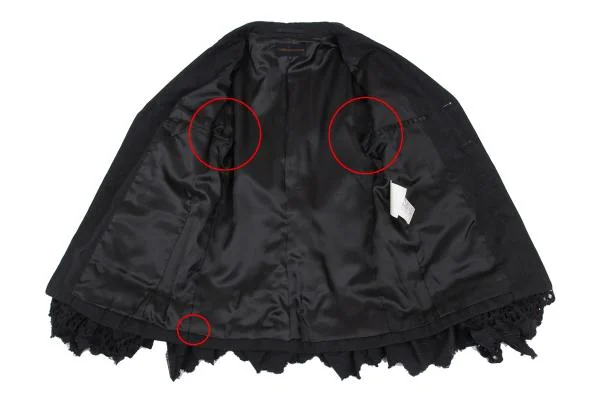 COMME des GARCONS Frill Decoration Stripe Jacket K-157482_015